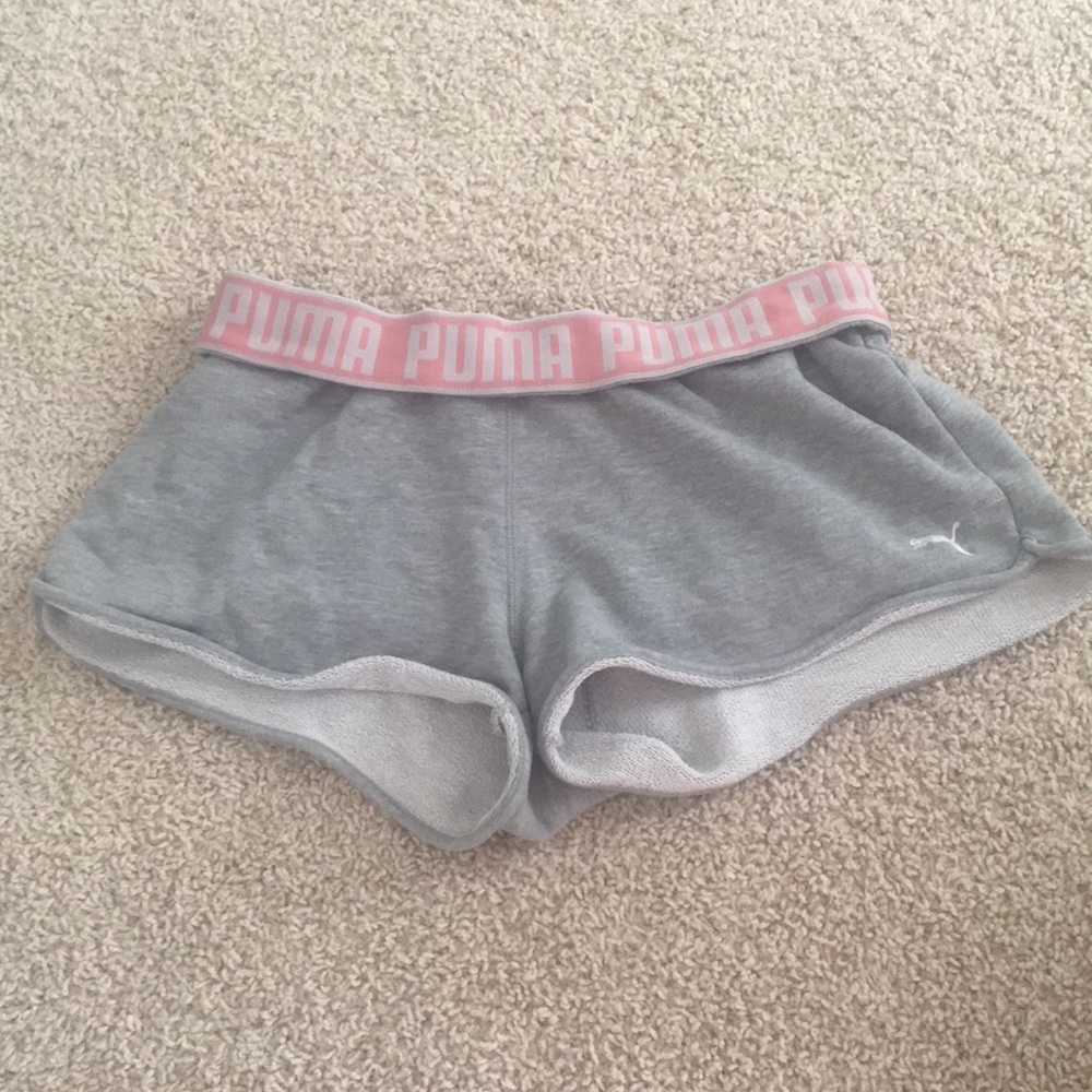 Pink and Grey Puma Shorts